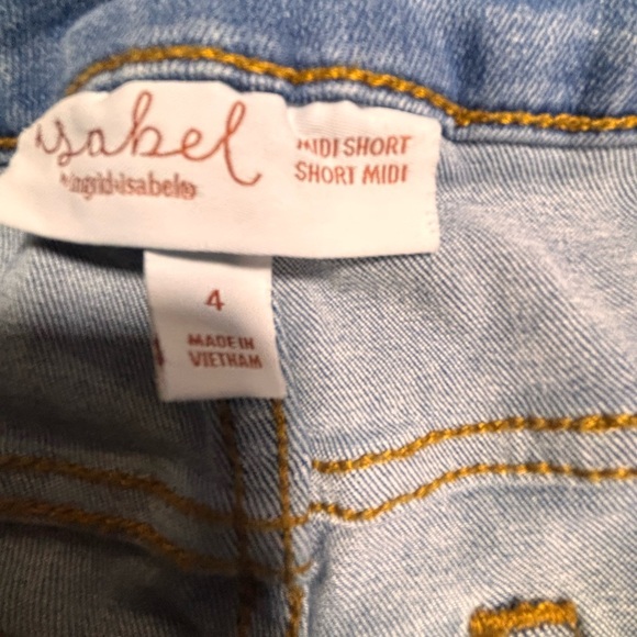 COPY - NEW ISABEL MATERNITY Classic Denim Shorts Midi Short size 4 - Picture 3 of 4